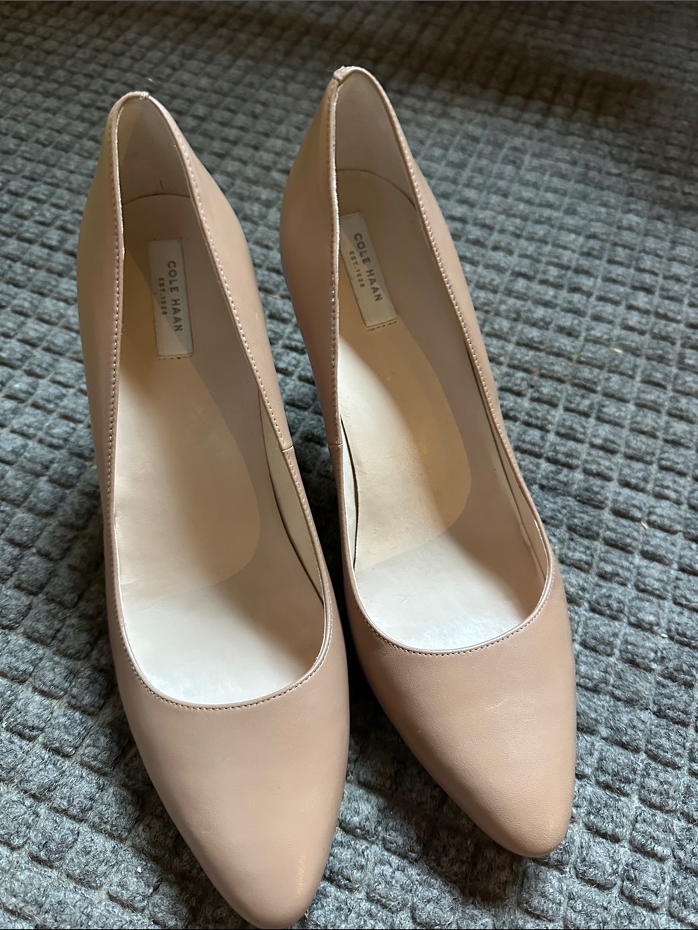 Women’s Cole Haan 10B Blush Leather Pointed-Toe Pumps